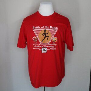 Vintage Gildan Battle of The Bands T-Shirt * XL Extra Large * BCC FAMU * Red